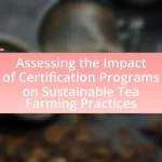 Assessing the Impact of Certification Programs on Sustainable Tea Farming Practices