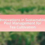 Innovations in Sustainable Pest Management for Tea Cultivation