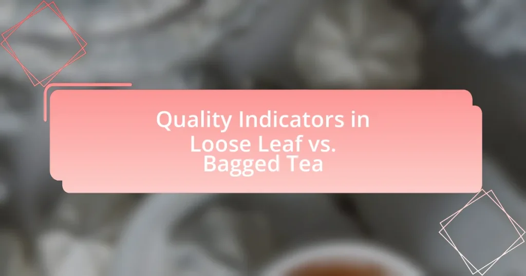 Quality Indicators in Loose Leaf vs. Bagged Tea