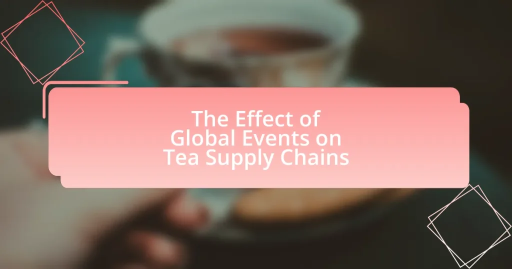 The Effect of Global Events on Tea Supply Chains