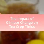 The Impact of Climate Change on Tea Crop Yields