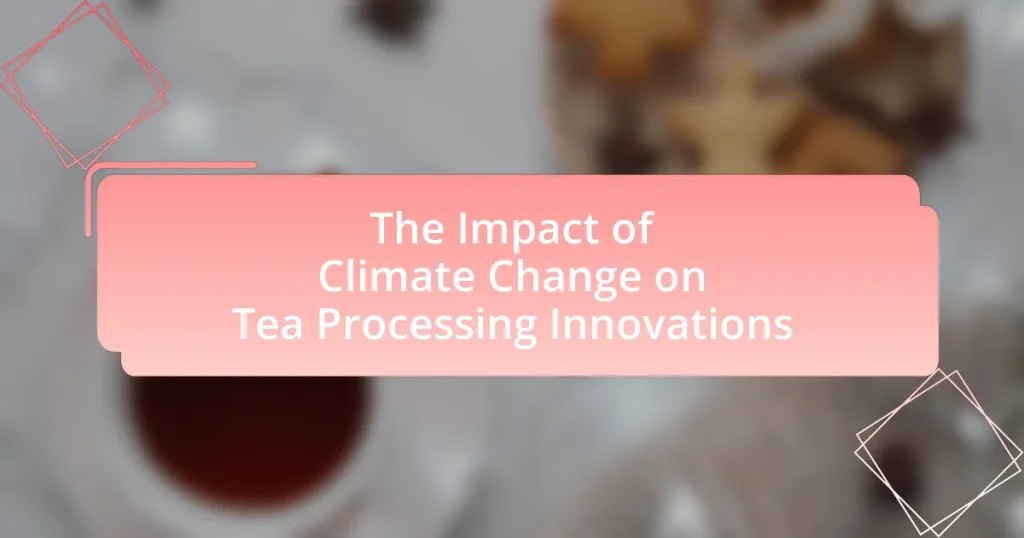 The Impact of Climate Change on Tea Processing Innovations