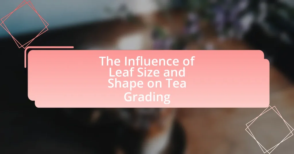 The Influence of Leaf Size and Shape on Tea Grading