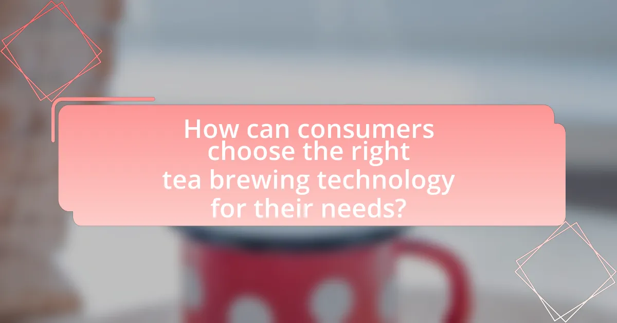 How can consumers choose the right tea brewing technology for their needs?