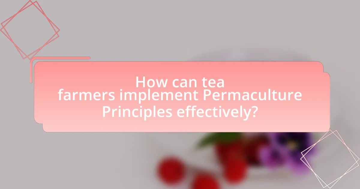 How can tea farmers implement Permaculture Principles effectively?