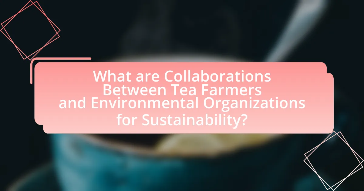 What are Collaborations Between Tea Farmers and Environmental Organizations for Sustainability?