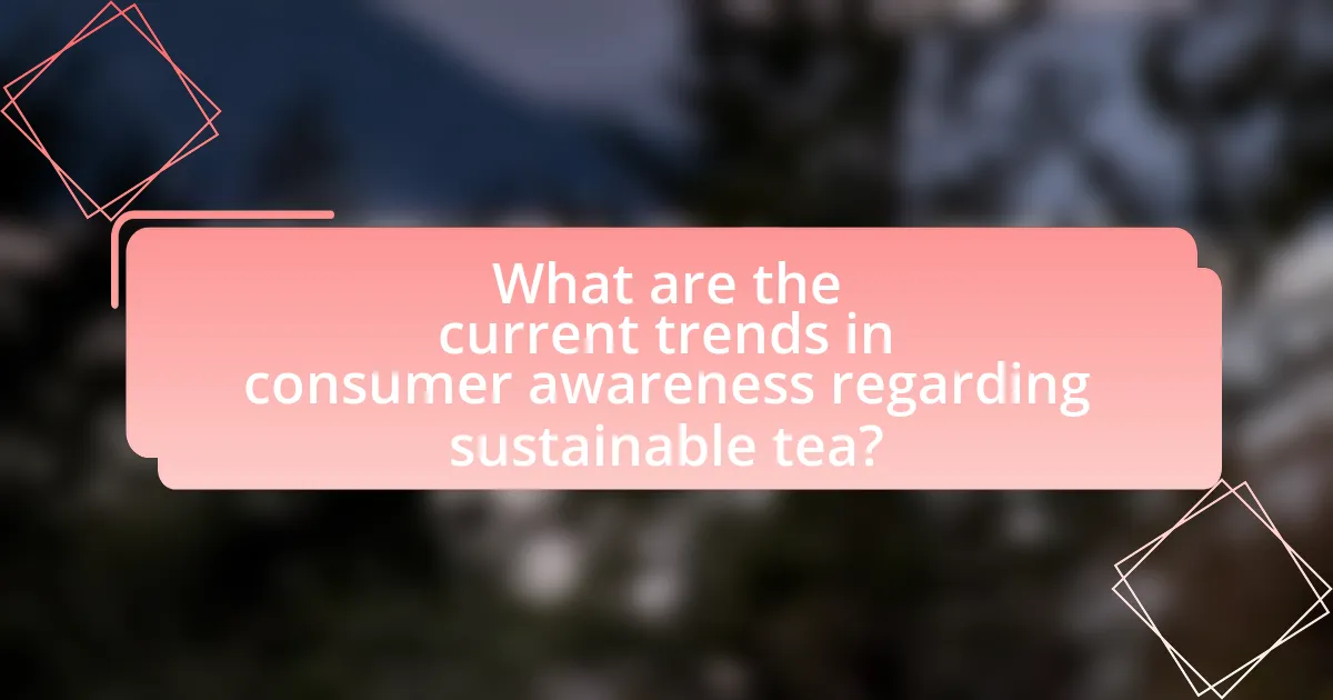 What are the current trends in consumer awareness regarding sustainable tea?