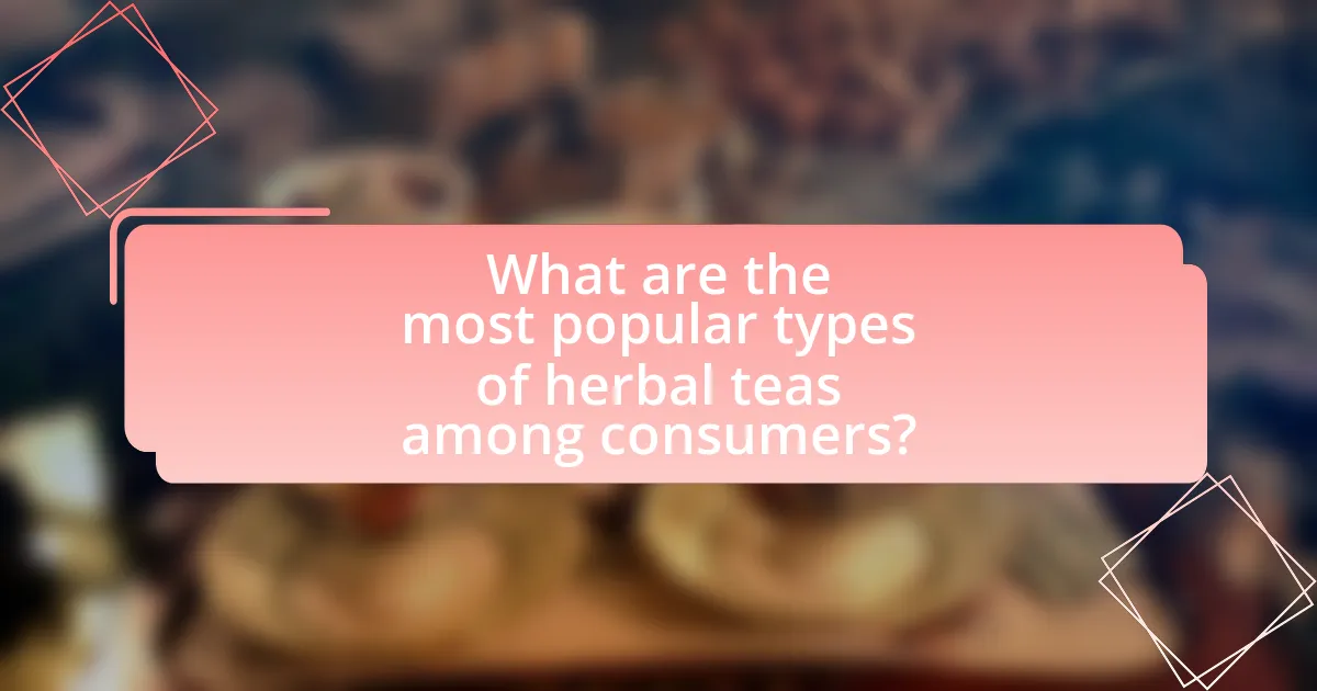 What are the most popular types of herbal teas among consumers?
