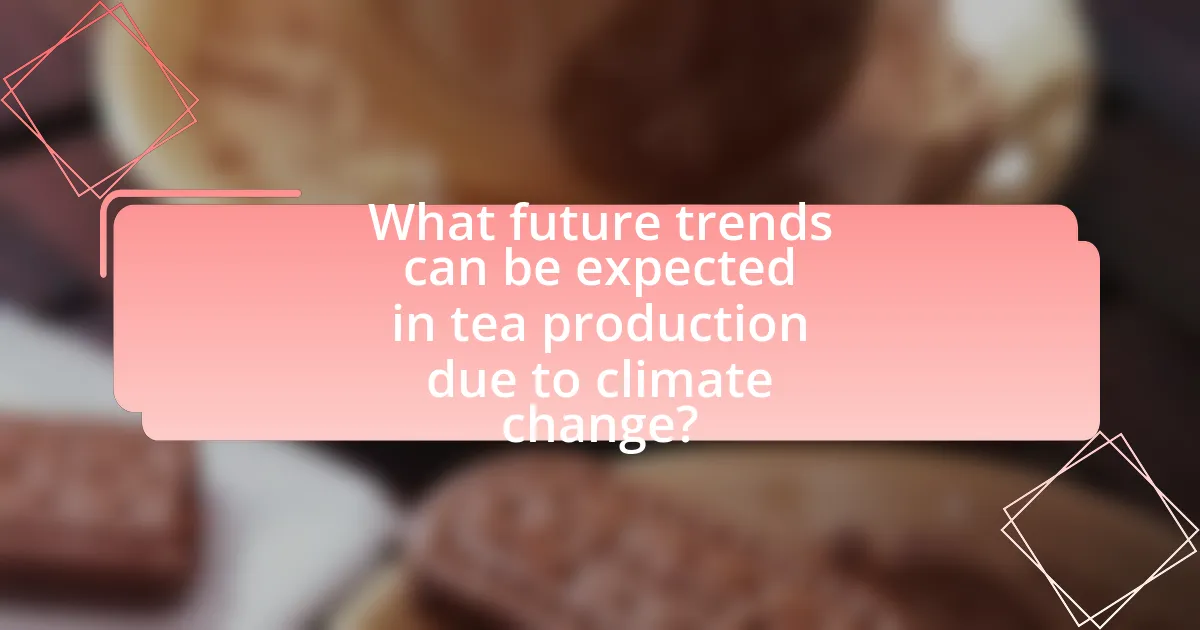 What future trends can be expected in tea production due to climate change?
