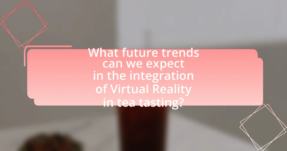 What future trends can we expect in the integration of Virtual Reality in tea tasting?