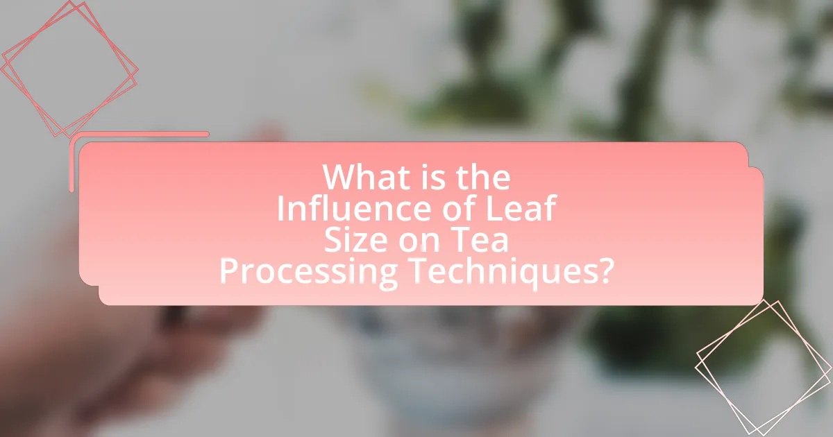 What is the Influence of Leaf Size on Tea Processing Techniques?