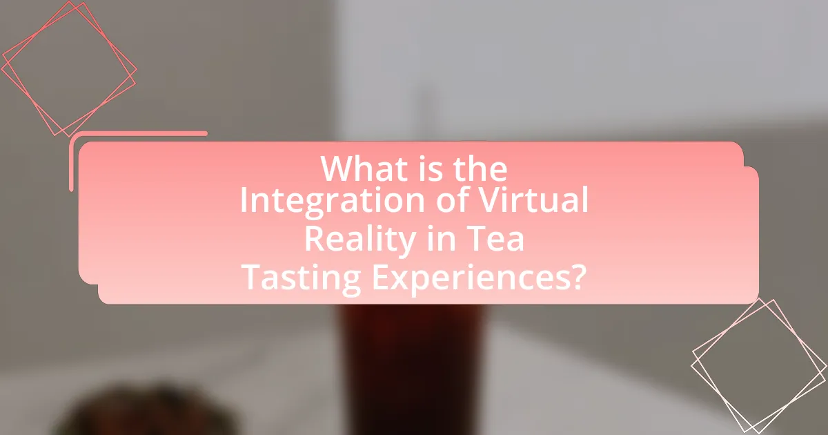 What is the Integration of Virtual Reality in Tea Tasting Experiences?