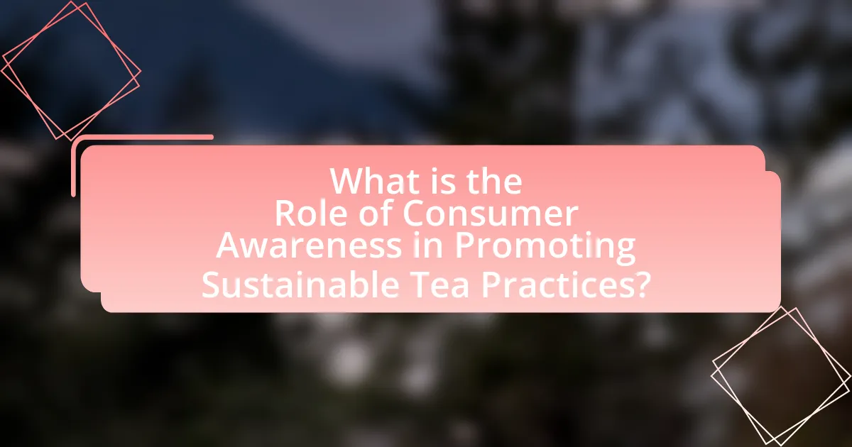 What is the Role of Consumer Awareness in Promoting Sustainable Tea Practices?